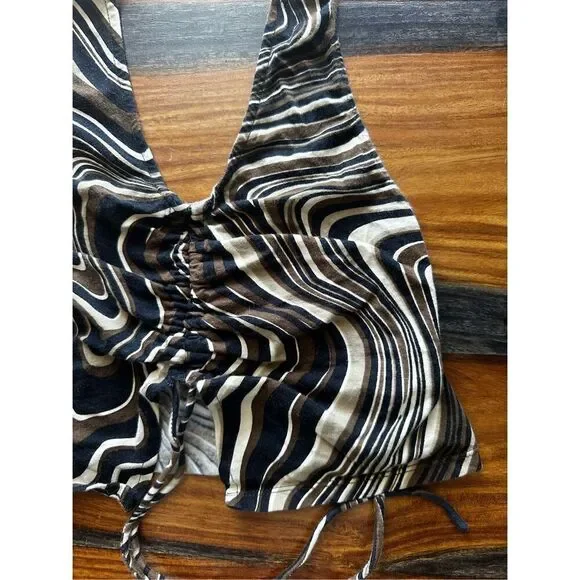 MOTEL Dapa Vest Top In 70s Ripple Size XS - Picture 5 of 8